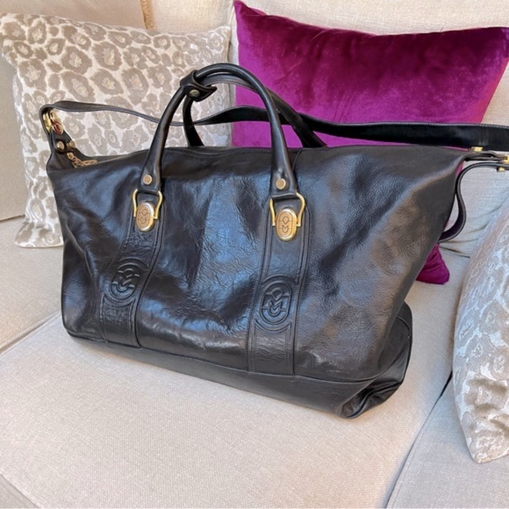 Marino Orlandi - Italian Leather Duffle Bag - Black - Weekender/Duffle